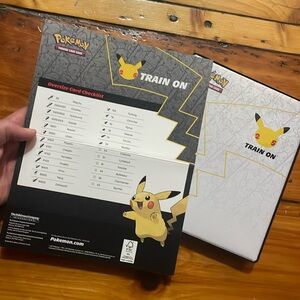 Pokemon -  Train On binder - Lots of oversized cards